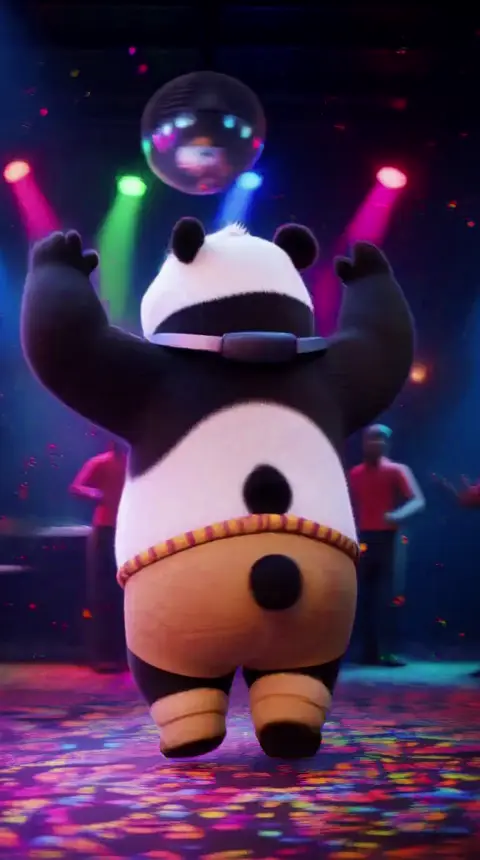Panda on the floor